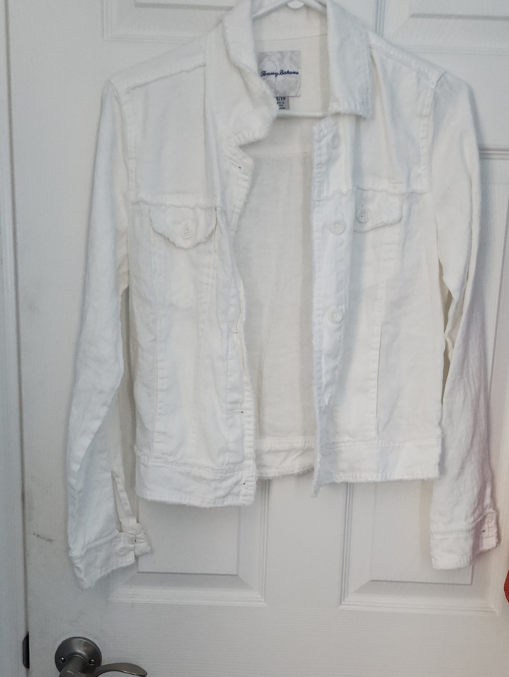 Tommy Bahama White Denim Jean Jacket - Picture 1 of 7